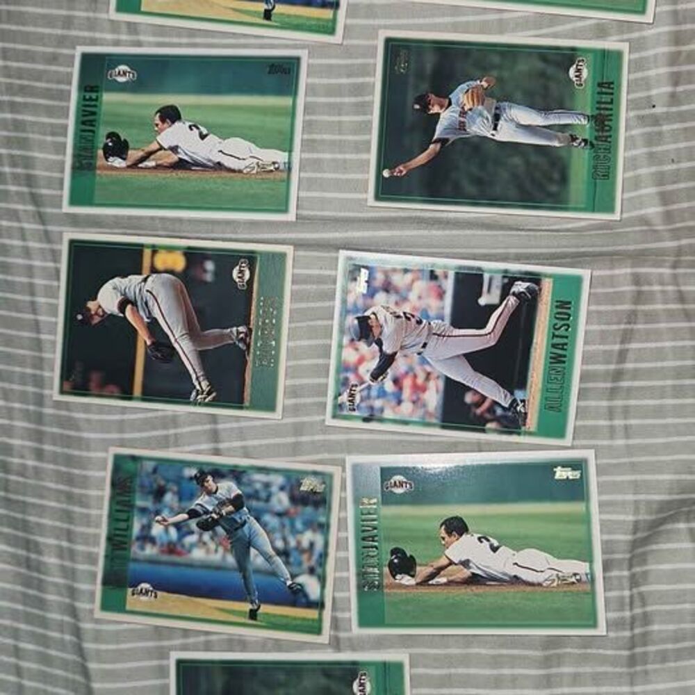 1996 Topps San Francisco Giants Baseball Card Lot - 9 Cards